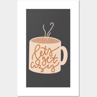 get cozy cute fall coffee mug Posters and Art